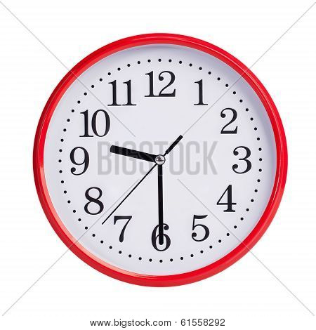 Half Past Nine On A Round Clock Face