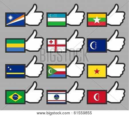 Flags in the Thumbs up-11