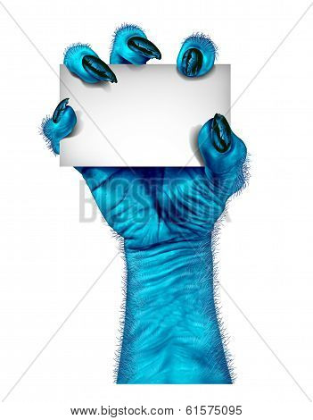 Blue Monster Hand
