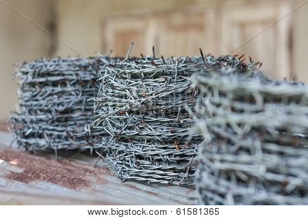 roll of barbed wire