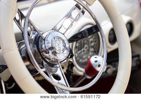 Retro interior vintage Car