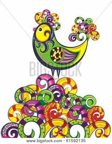 Easter card with chicken