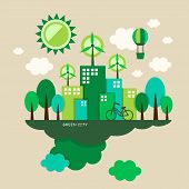 Flat Design Illustration Concept Of Ecology