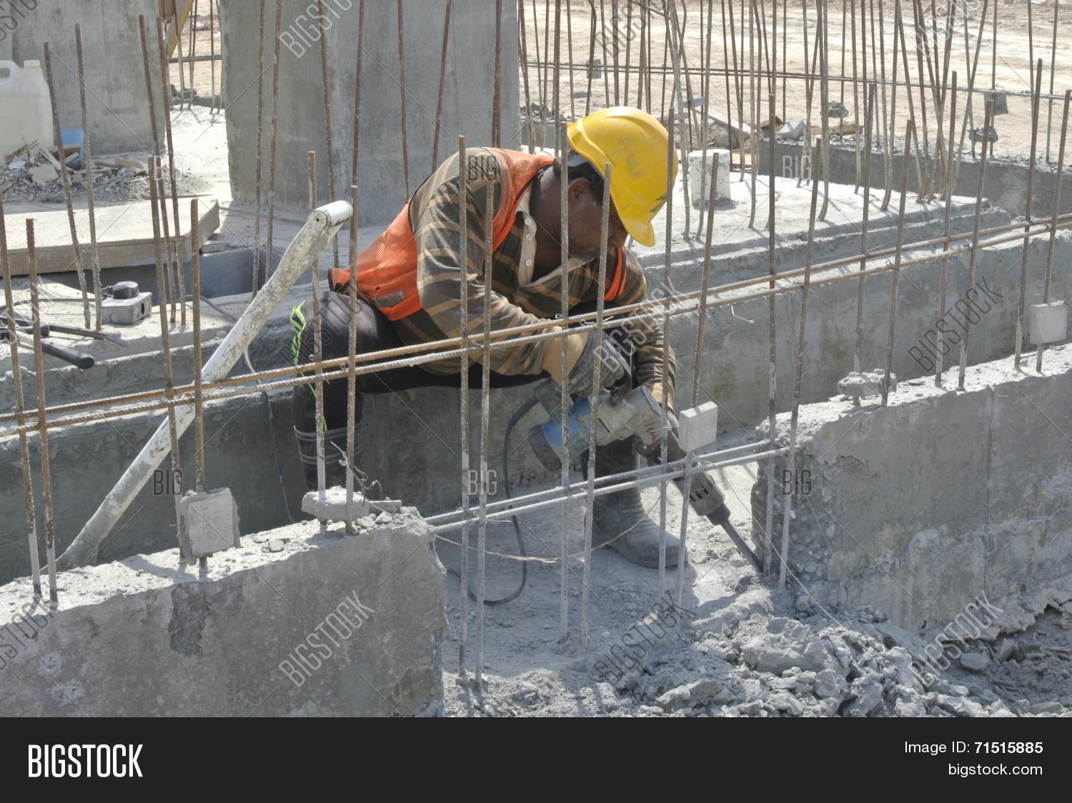 Construction Workers Hacking Image & Photo Bigstock