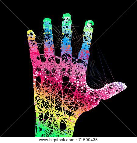 Hand print.