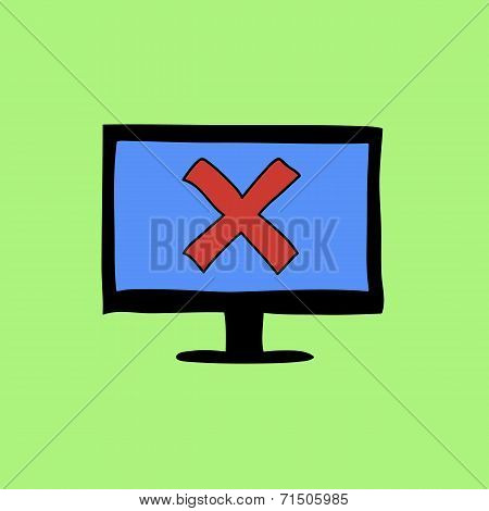 Doodle color error sign