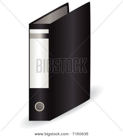 Pasta de escritório preto para papéis