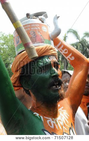 BJP rally in front of BHU university.
