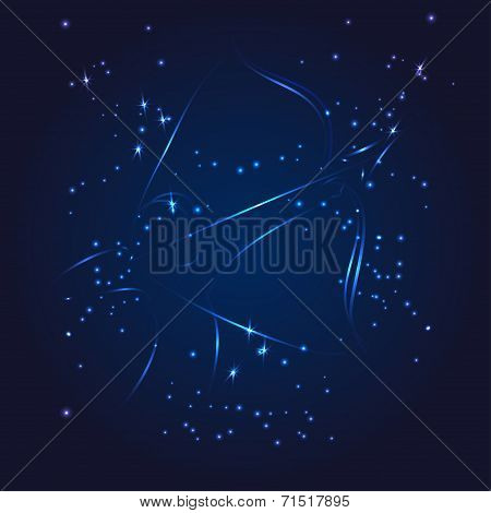 Sagittarius zodiac whith glitter star