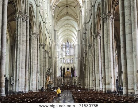 Interior Of Amiens Cathedral, France