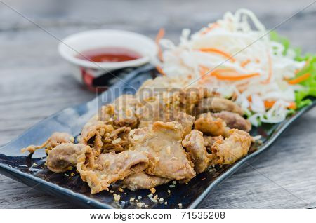 Pork Chitterlings Fried