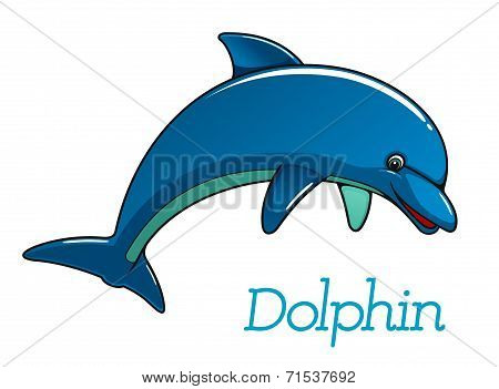 Cute cartoon dolphin character