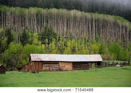 Barn on high country ranch.