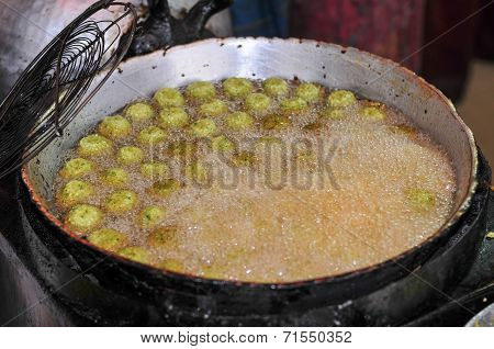 Frying Pan Of Falafel