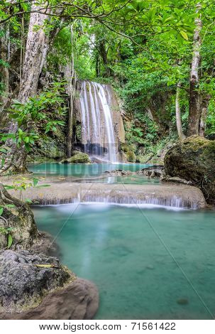 Erawan Waterfall In Kanchaburi, Thailand