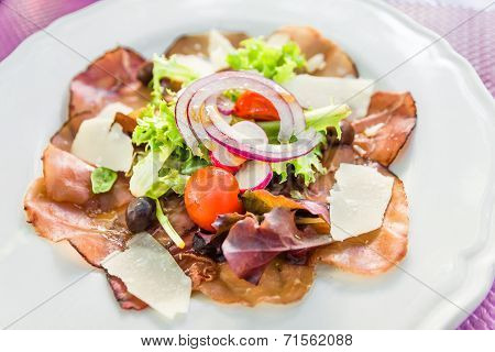 Carpaccio made with secca