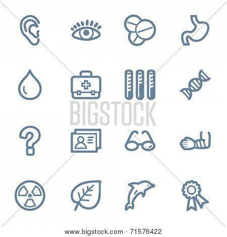 Medicine web icons set