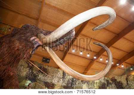 Realistic model of prehistoric animal