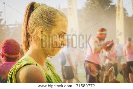 Thousands Of People Take Part In The Color Run 2014 In Milan, Italy