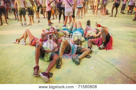 Thousands Of People Take Part In The Color Run 2014 In Milan, Italy