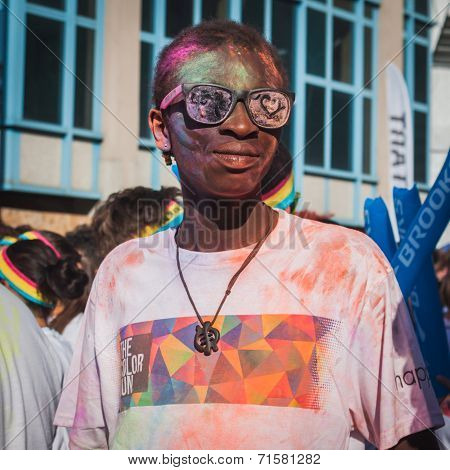 Thousands Of People Take Part In The Color Run 2014 In Milan, Italy