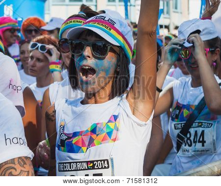 Thousands Of People Take Part In The Color Run 2014 In Milan, Italy