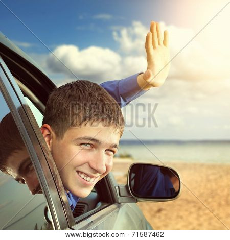 Teenager In A Car