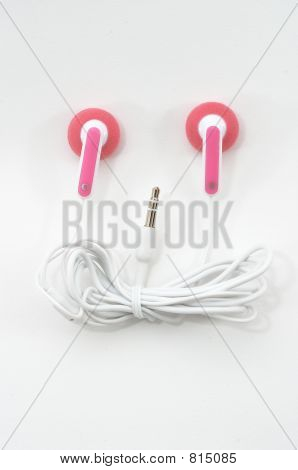 Rosa Earbuds Closeup, Makro