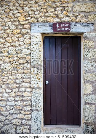 Brown Toilet Door