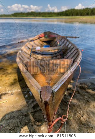 Wooden rowing boat