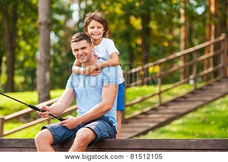 Spending Good Time With Father.