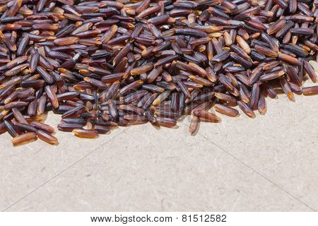 Close-up  brown rice background