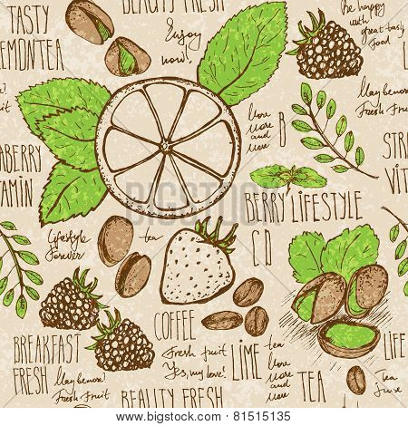 Breakfast sketched set