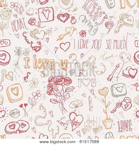 Vintage doodles for Valentine's day