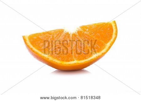 Slices Of Orange On White Background