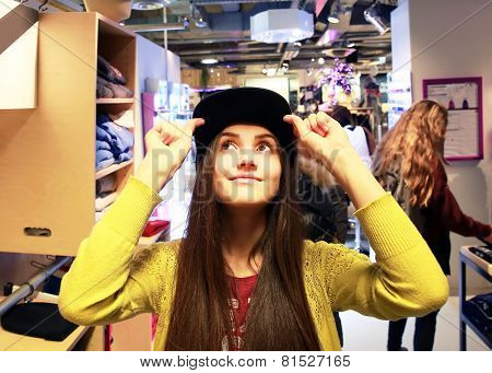 Teenage Girl Shopping For Clothes And Accessories