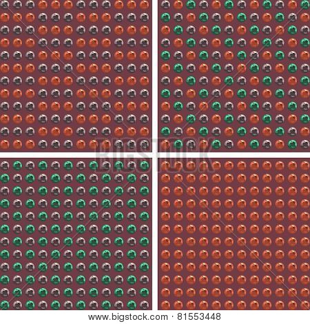 Green And Red Metal Balls Background