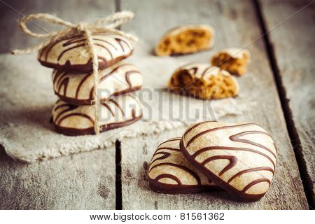 Gingerbread Heart On Valentine's Day