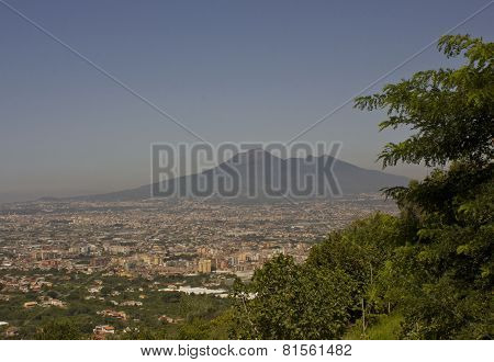 Landscape View Of The Vesuvio