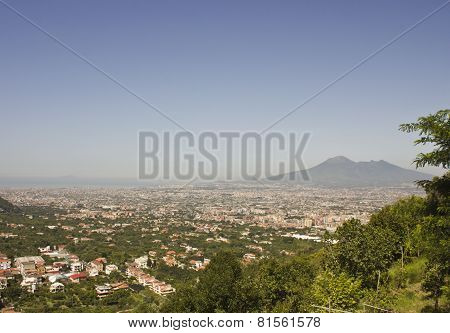 Landscape View Of The Vesuvio