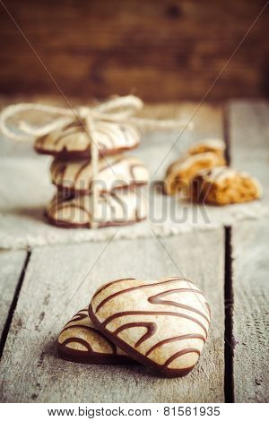 Gingerbread Heart On Valentine's Day