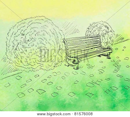 Sketch the bench