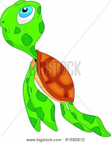 cute sea turtle cartoon