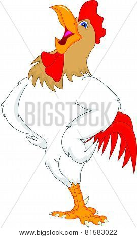 cute rooster cartoon