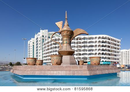 Coffeepot Monument In Fujairah