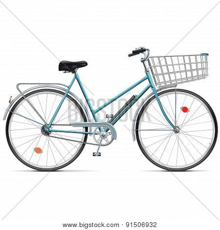 Vector Bicycle With Cart