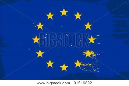 European Union Grunge Flag