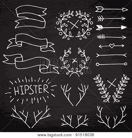 Hipster Elements Set