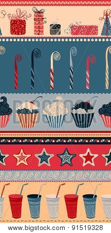 Birthday Seamless Pattern.