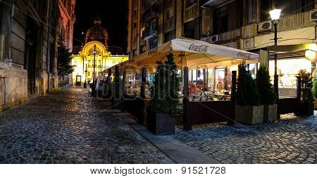 Bucharest Old Center At Night